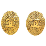 Chanel Oval Earrings Clip-On Gold 29/2904