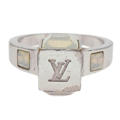 Louis Vuitton Burg Gamble Ring Rhinestone Silver #S #46 #6
