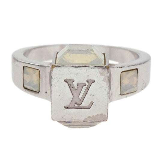 Louis Vuitton Burg Gamble Ring Rhinestone Silver #S #46 #6