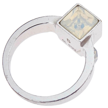 Louis Vuitton Burg Gamble Ring Rhinestone Silver #S #46 #6