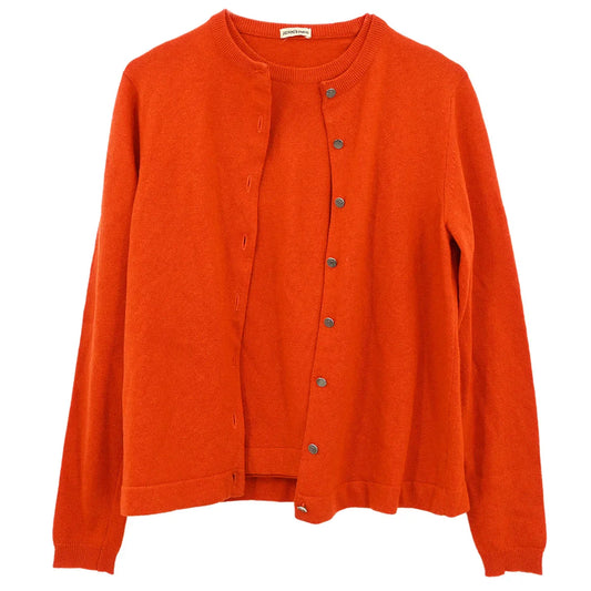 Hermes Cardigan Sleeveless Top Ensemble Orange #SM