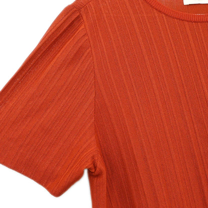 Yves Saint Laurent Setup Cardigan Short Sleeve Dress Orange #M