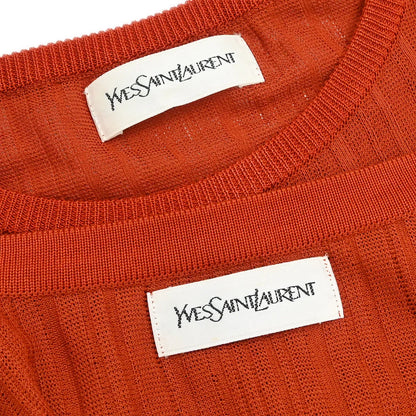 Yves Saint Laurent Setup Cardigan Short Sleeve Dress Orange #M