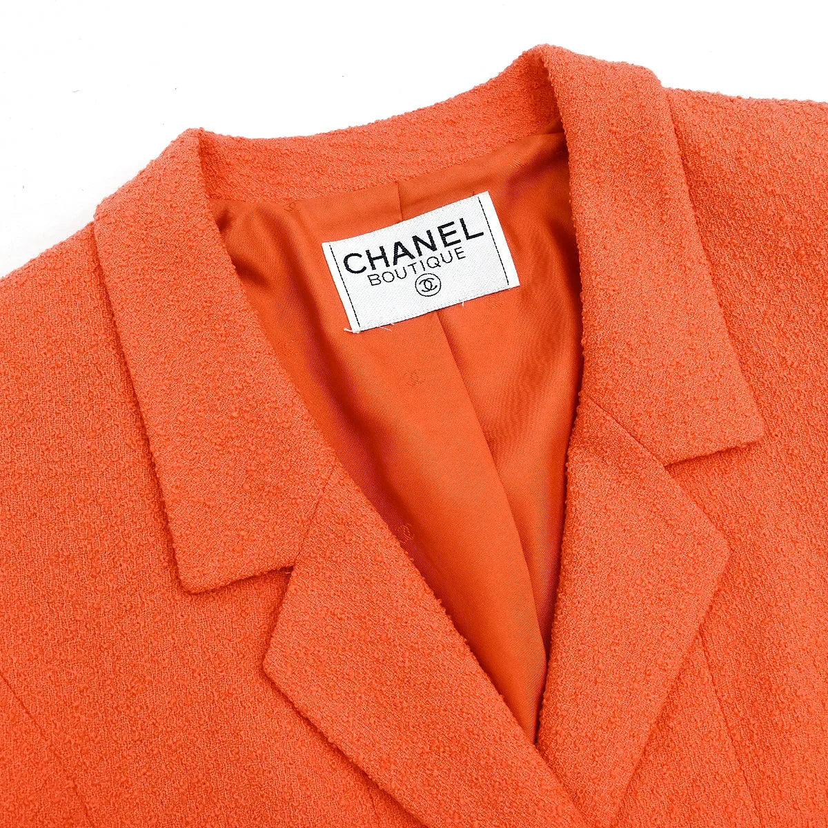 Chanel Double Breasted Jacket Orange