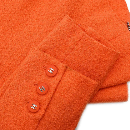 Chanel Double Breasted Jacket Orange