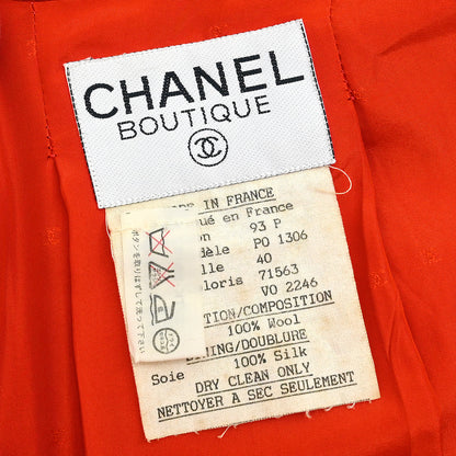 Chanel 1993 Single Breasted Jacket Red #40