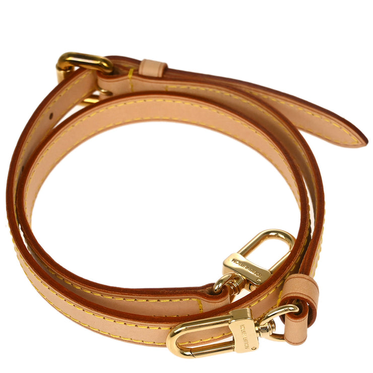 Louis Vuitton Beige Leather Shoulder Strap Accessories Small Good