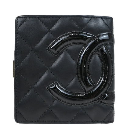 Chanel 2005-2006 Black Calfskin Cambon Ligne Wallet