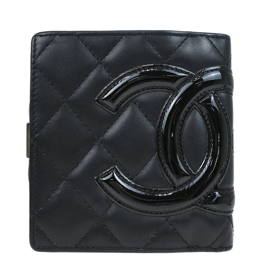 Chanel 2005-2006 Black Calfskin Cambon Ligne Wallet
