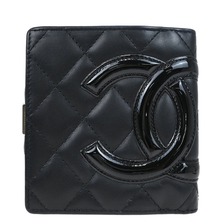 Chanel 2005-2006 Black Calfskin Cambon Ligne Wallet