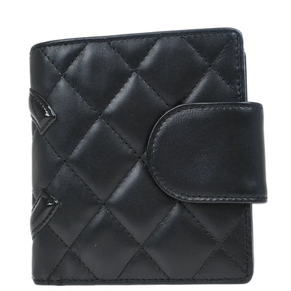 Chanel 2005-2006 Black Calfskin Cambon Ligne Wallet