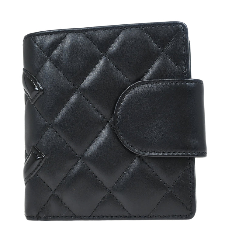 Chanel 2005-2006 Black Calfskin Cambon Ligne Wallet
