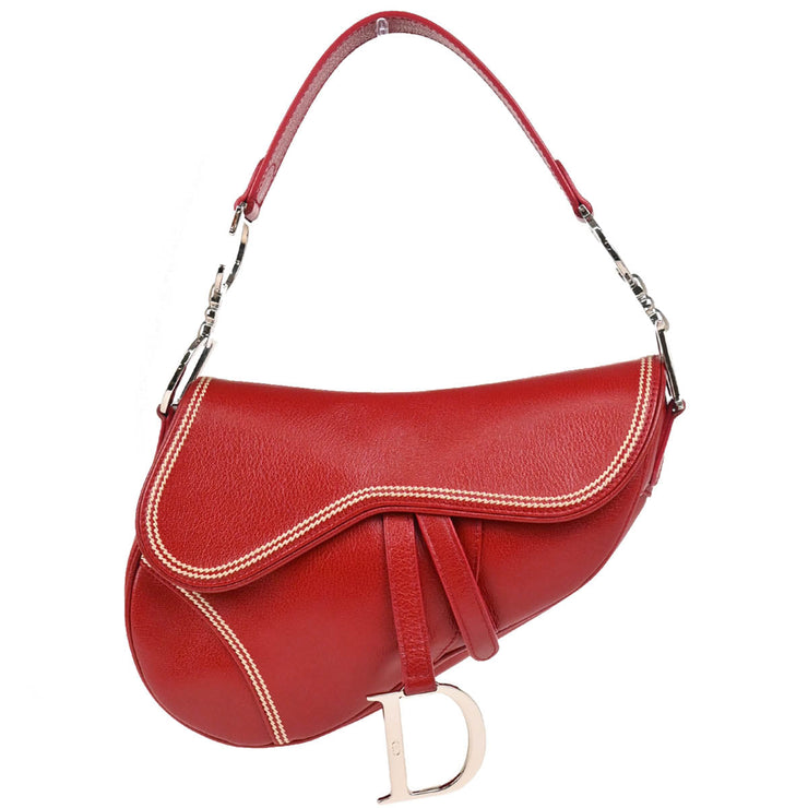 Christian Dior 2004 Red Saddle Handbag