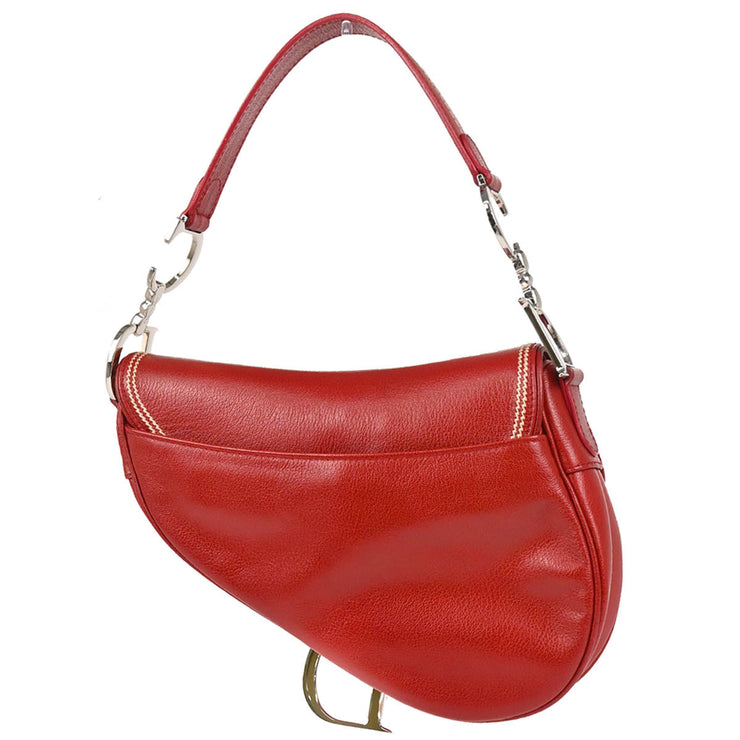 Christian Dior 2004 Red Saddle Handbag