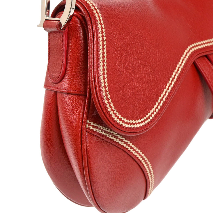Christian Dior 2004 Red Saddle Handbag
