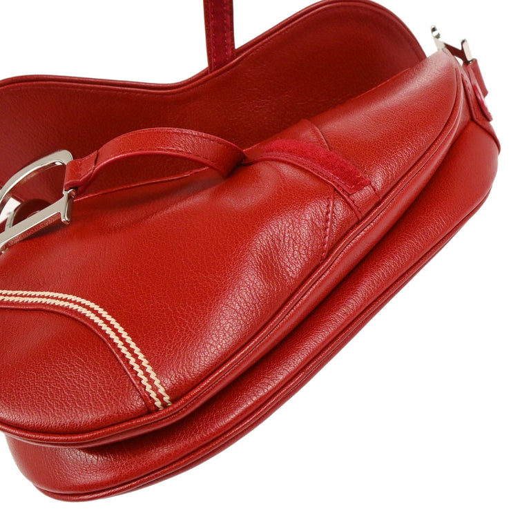 Christian Dior 2004 Red Saddle Handbag