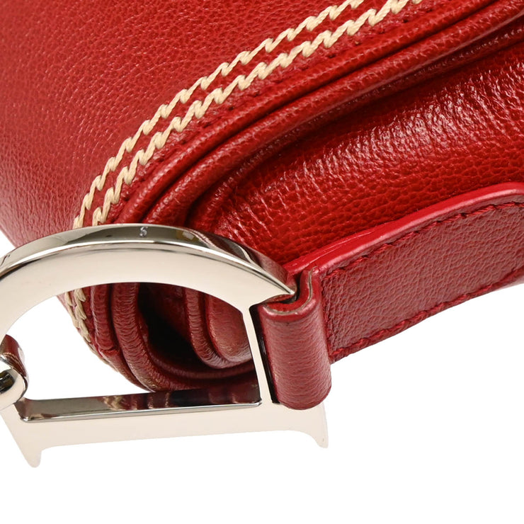 Christian Dior 2004 Red Saddle Handbag