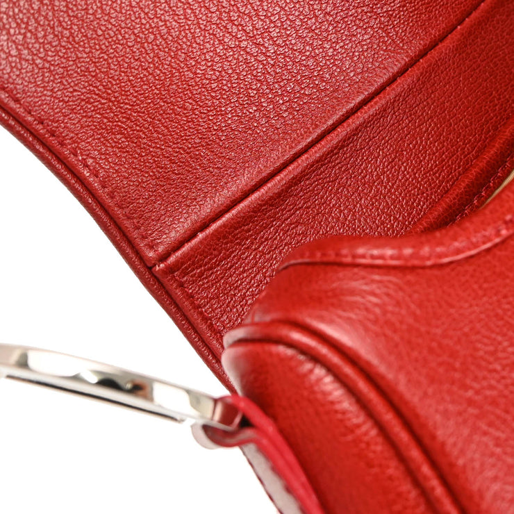 Christian Dior 2004 Red Saddle Handbag