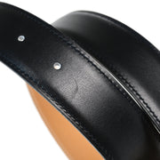 Hermes 1998 Black Box Calf Constance Reversible Belt #65 Small Good