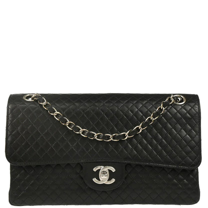 Chanel 1996-1997 Black Lambskin Single Flap Shoulder Bag