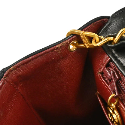 Chanel 1994-1996 Black Lambskin Small Diana Shoulder Bag