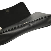 Chanel 2003-2004 Black Lambskin Choco Bar Full Flap Shoulder Bag