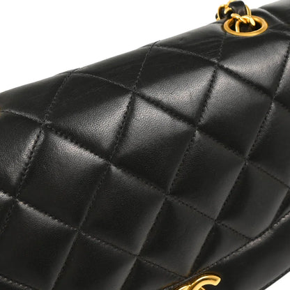Chanel 1996-1997 Black Lambskin Small Diana Shoulder Bag