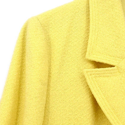Chanel 1997 Single Breasted Jacket Coat Yellow #38