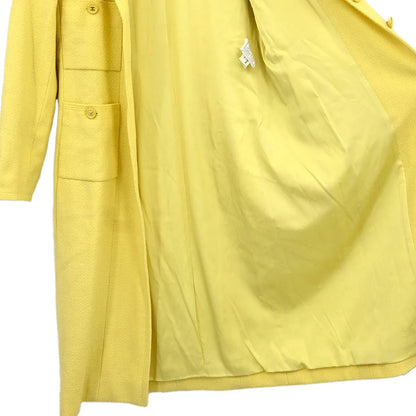 Chanel 1997 Single Breasted Jacket Coat Yellow #38