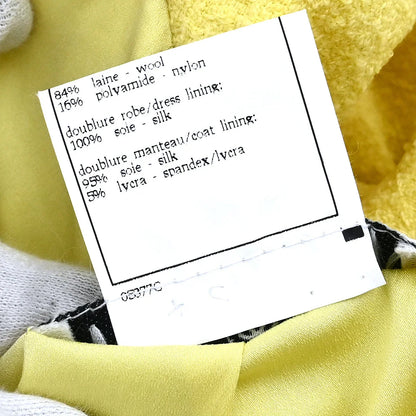Chanel 1997 Single Breasted Jacket Coat Yellow #38