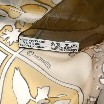 Hermes Scarf Carre 90 Early America Brown Small Good