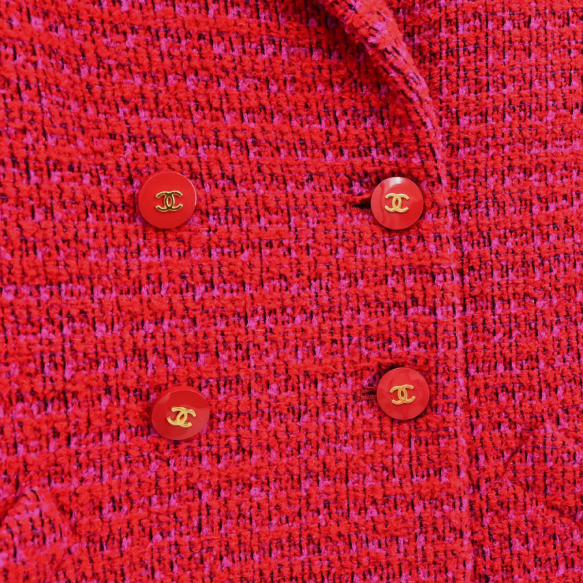 Chanel 1995 Double Breasted Jacket Red #38