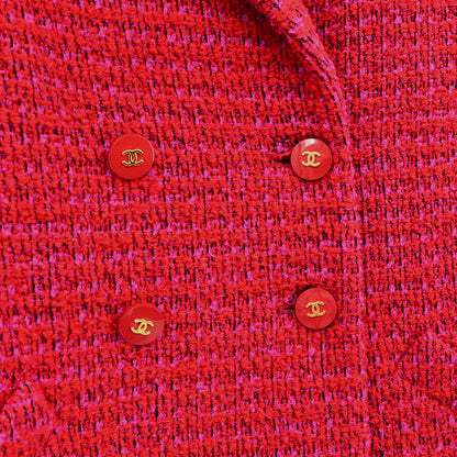 Chanel 1995 Double Breasted Jacket Red #38
