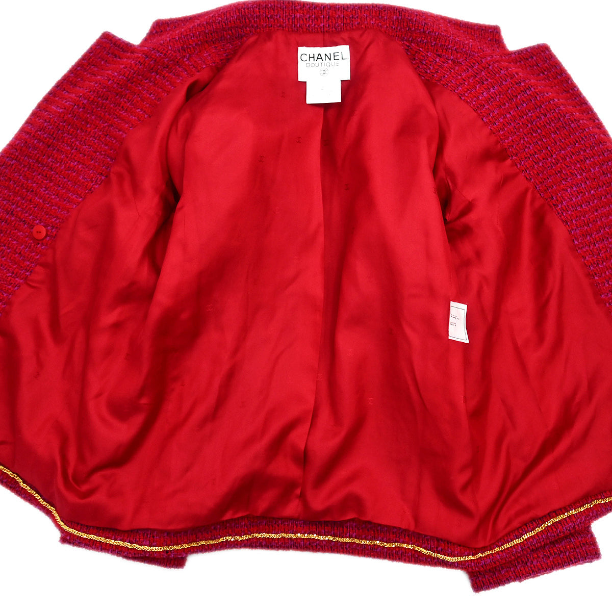 Chanel 1995 Double Breasted Jacket Red #38