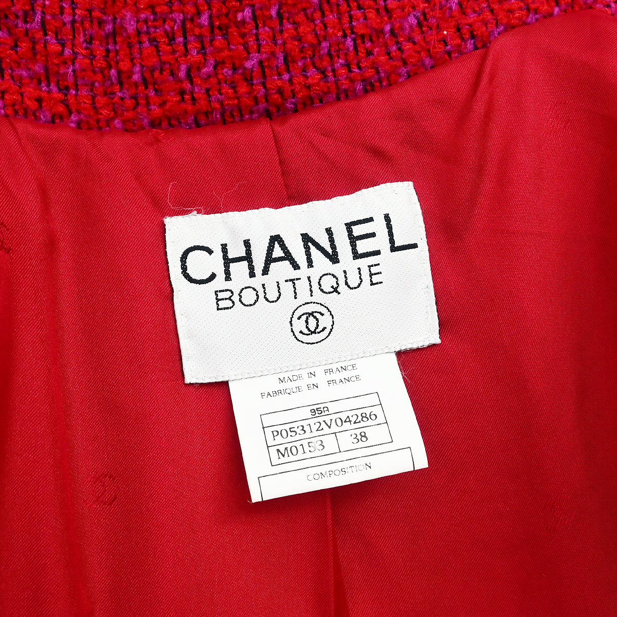 Chanel 1995 Double Breasted Jacket Red #38