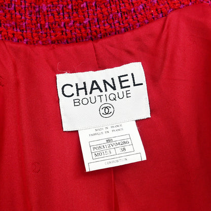 Chanel 1995 Double Breasted Jacket Red #38