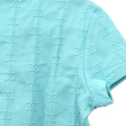 Chanel Cropped T-shirt Top Light Blue #42