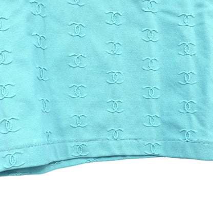 Chanel Cropped T-shirt Top Light Blue #42