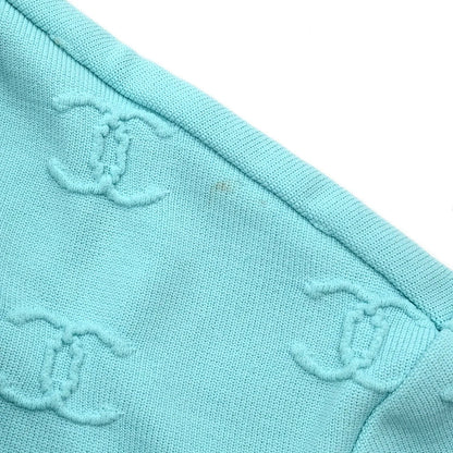 Chanel Cropped T-shirt Top Light Blue #42