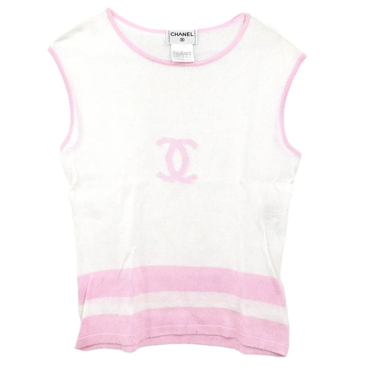 Chanel 2000 Sleeveless Top White #42