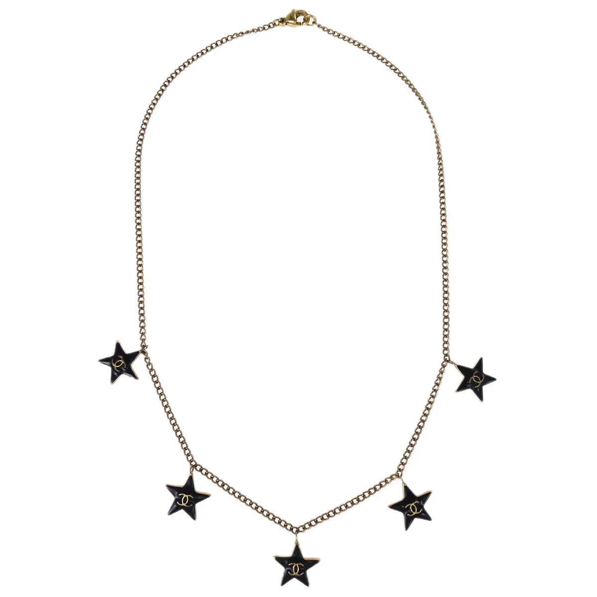 Chanel Gold Star Pendant Necklace 03A