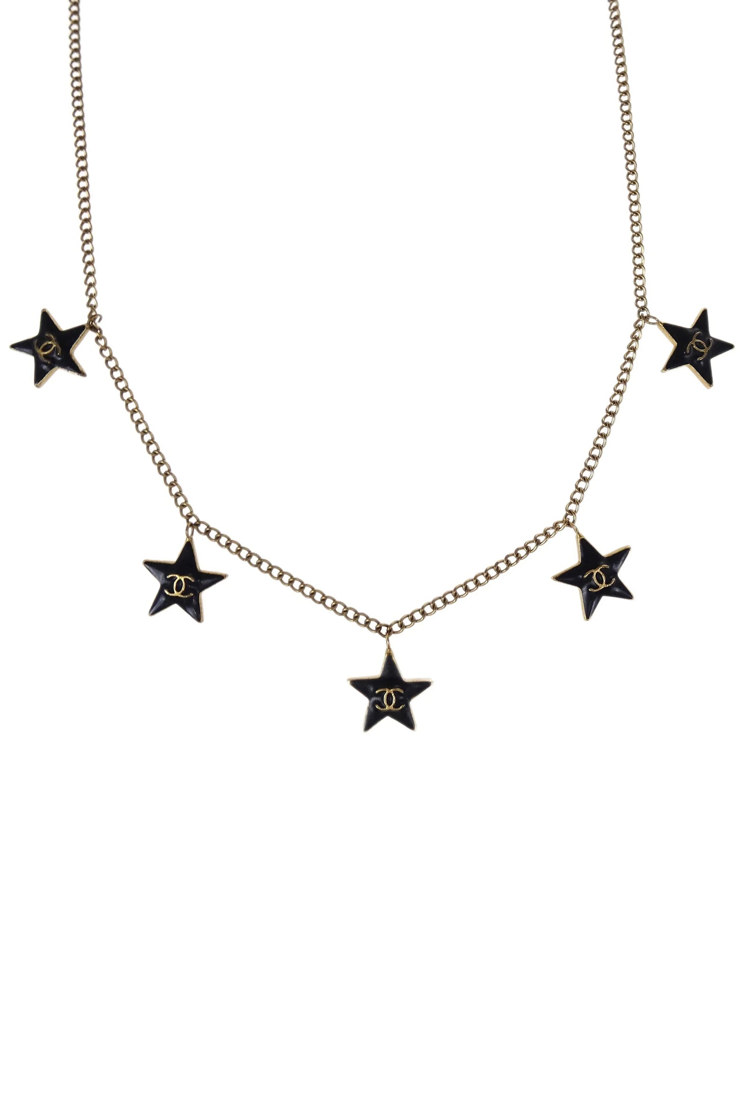 Chanel Gold Star Pendant Necklace 03A