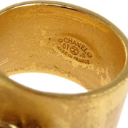 Chanel Ring Gold Rhinestone #53 #13 01A