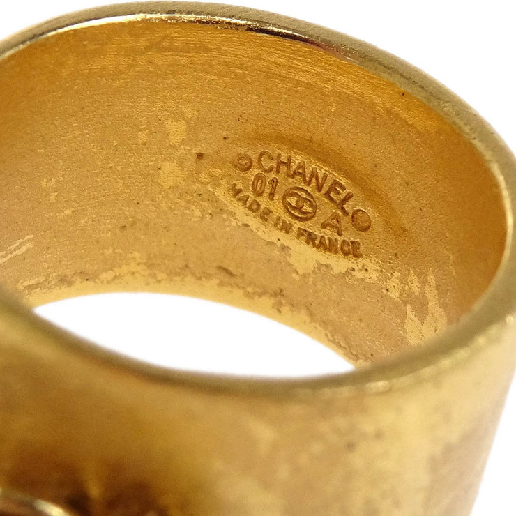 Chanel Ring Gold Rhinestone #53 #13 01A