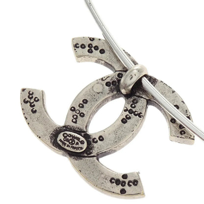 Chanel CC Necklace Pendant Silver 03P