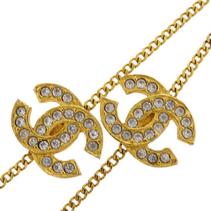 Chanel CC Chain Bracelet Gold Rhinestone