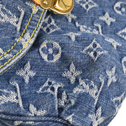Louis Vuitton 2005 Blue Monogram Denim Mini Pleaty Handbag M95050