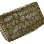 Louis Vuitton 2001 Khaki Monogram Graffiti Speedy 30 Handbag M92194