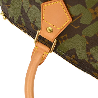 Louis Vuitton 2001 Khaki Monogram Graffiti Speedy 30 Handbag M92194