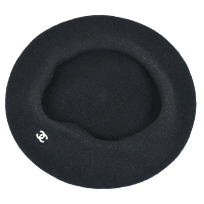 Chanel Black Hat Beret Small Good